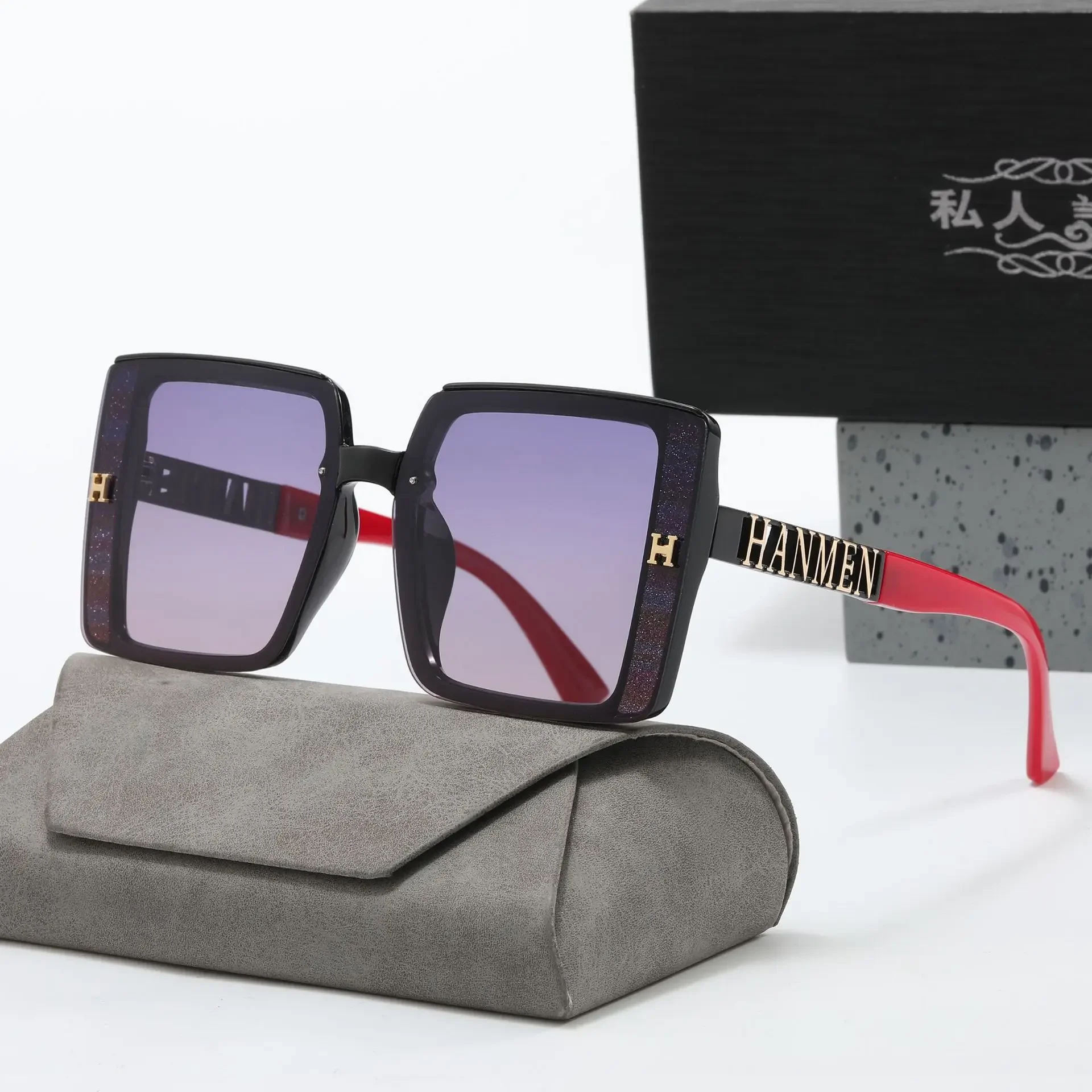 2025 Fashion Square Polarized Sunglasses Women Brand Designer Letters Sun Glasses Vintage Eyewear Ladies UV400 Oculos De Sol