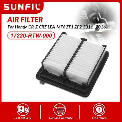 17220-RTW-000 49390 33-2459 AF5195 LX344 Filtro de aire para Honda CR-Z CRZ LEA-MF6 ZF1 ZF2 2011- 2016