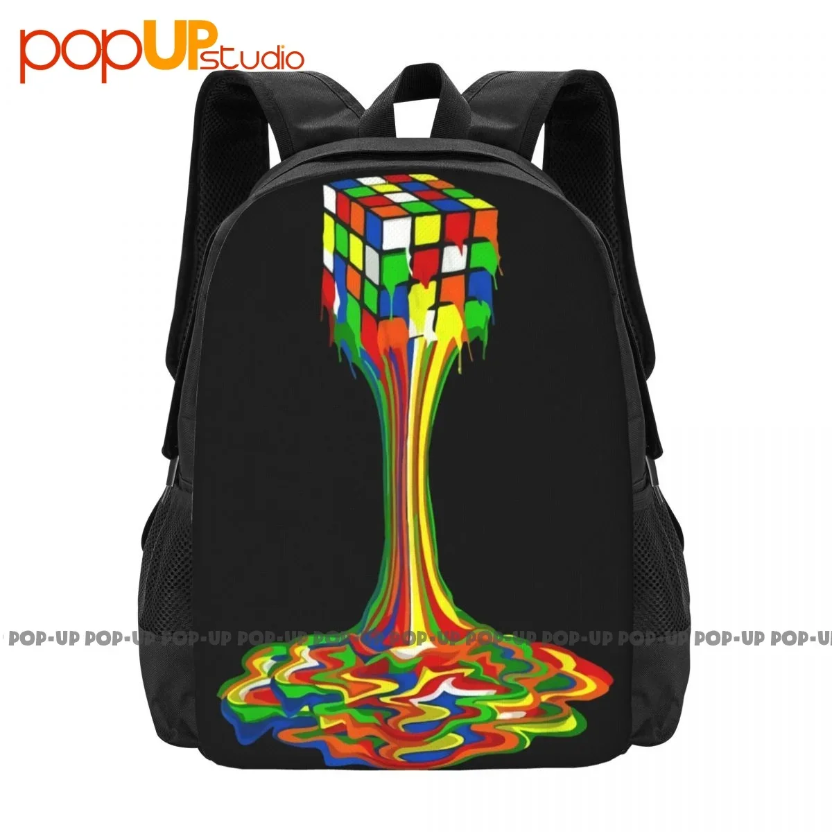 

Awesome Graphic Melting Rubik Rubix Rubics Cube Backpack Large Capacity Cute Swimming Sports Bag Large Capacity