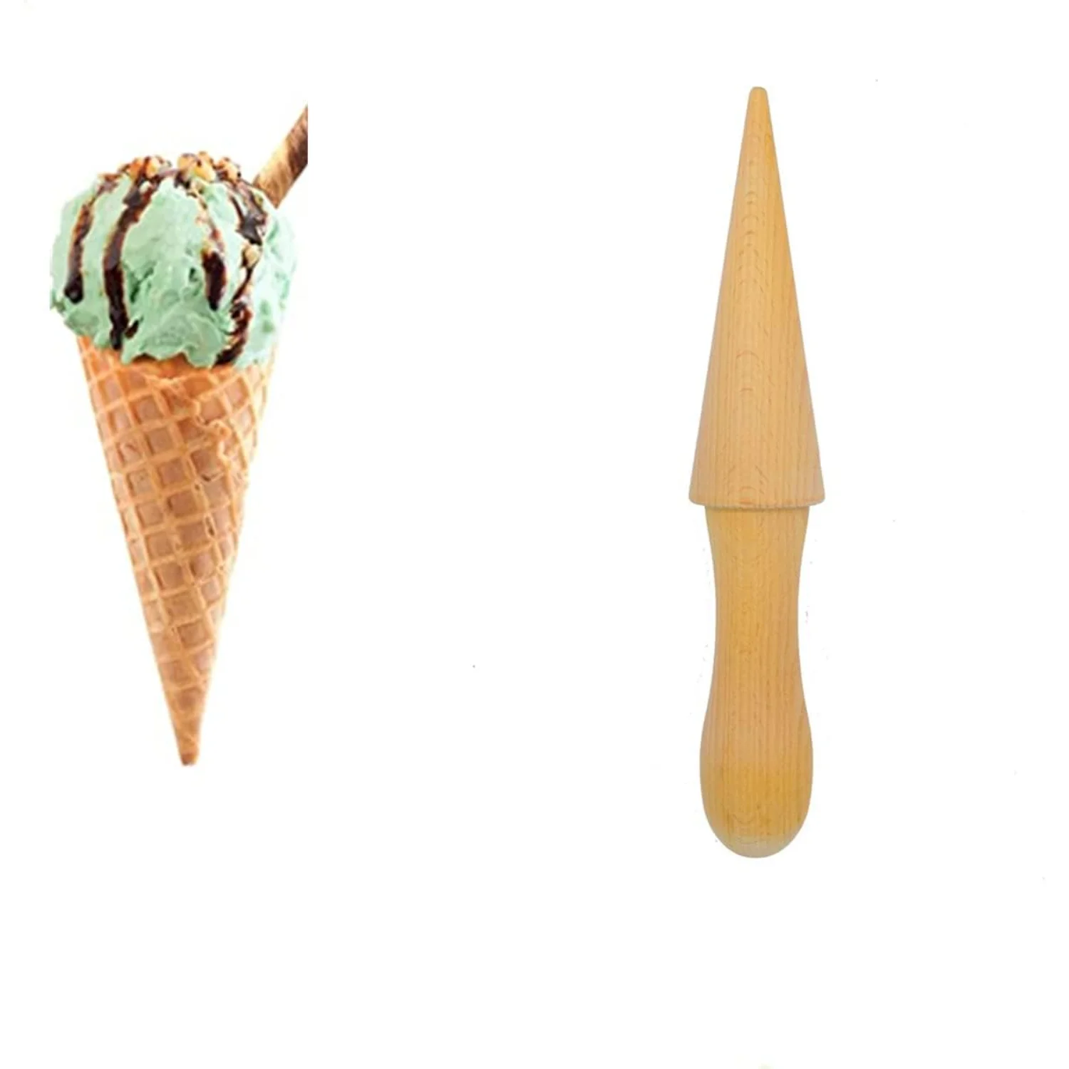 Roller, Waffle  Shaper Pizzelle Roller, Pizzelle  Roller, Ice Cream  Mold for Dessert Cooking Decorating Baking Accessories