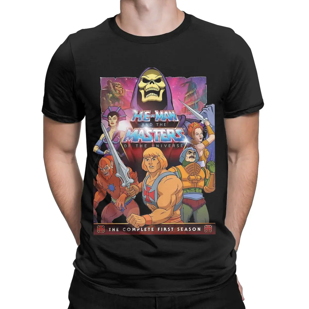 Men He-Man Masters Of The Universe T Shirts Pure Cotton Clothes Vintage Short Sleeve Round Collar Tee Shirt Big Size T-Shirts