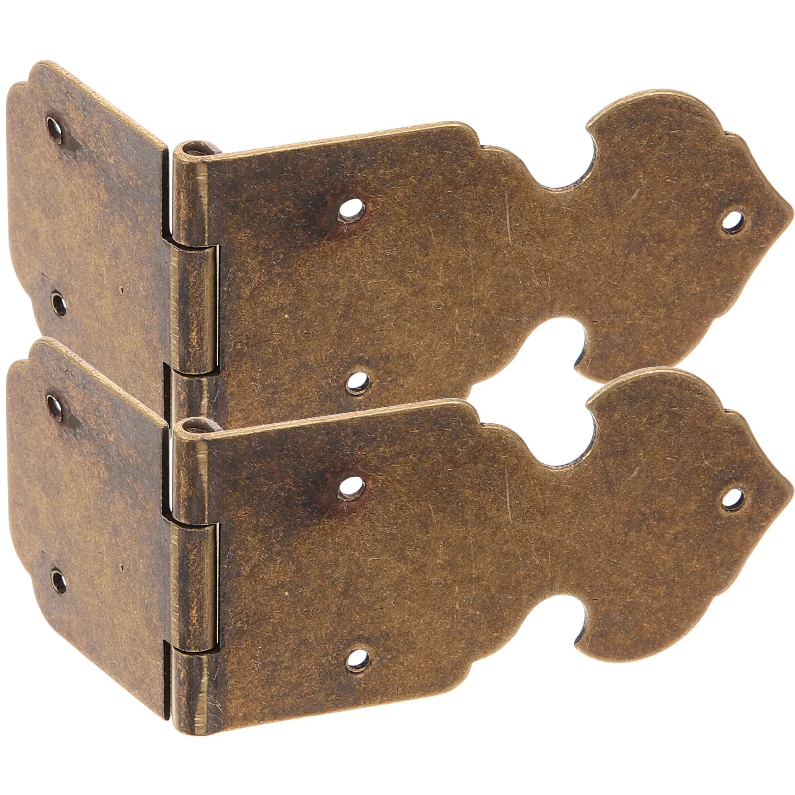 2Pcs Brass Hinges Jewelry Box Small Cabinet Hinges Decorative Vintage Door Hardware for Wood Box Vintage Door Hardware