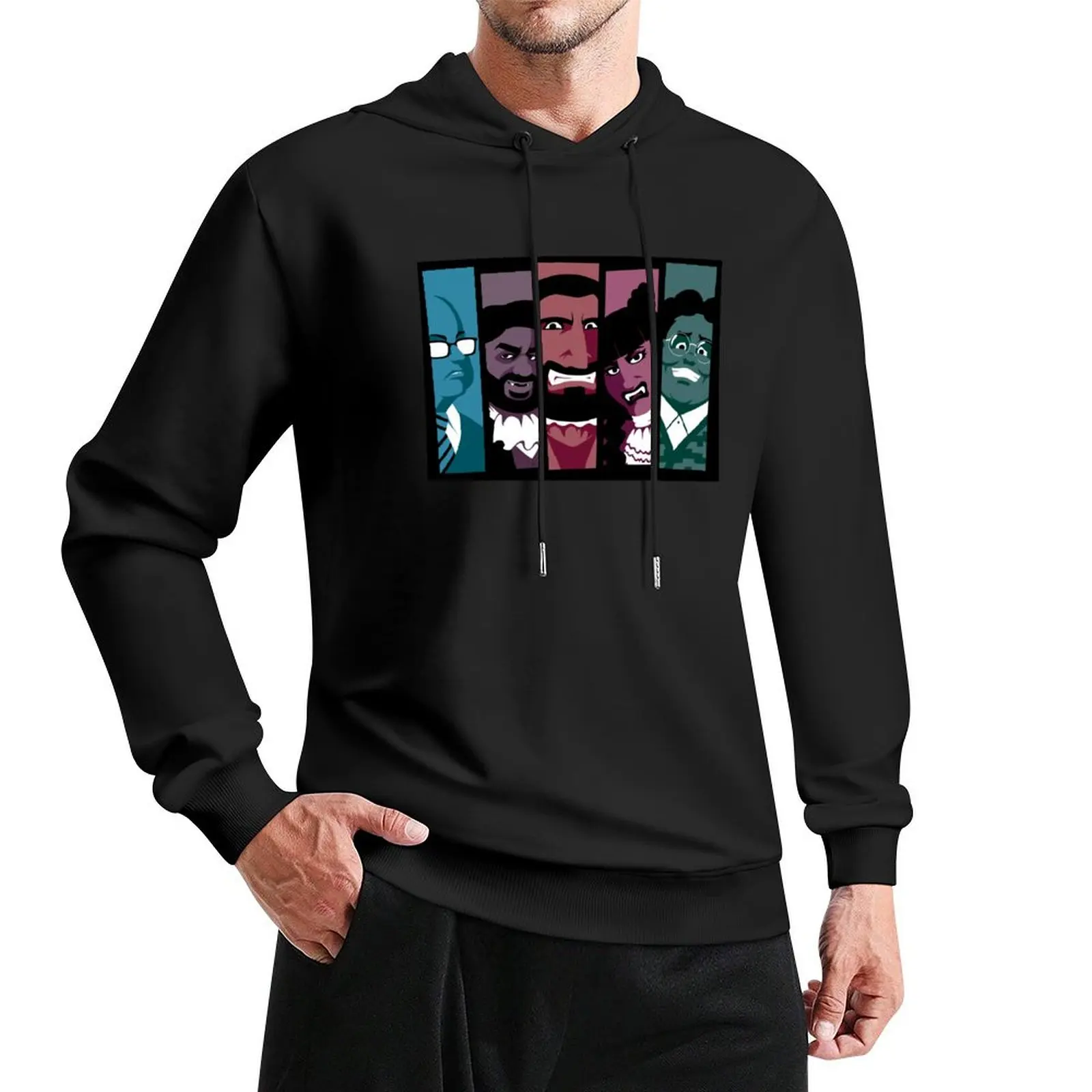 

What We Do in the Shadows: Color blocks Pullover Hoodie clothes for men korean clothes anime hoodie