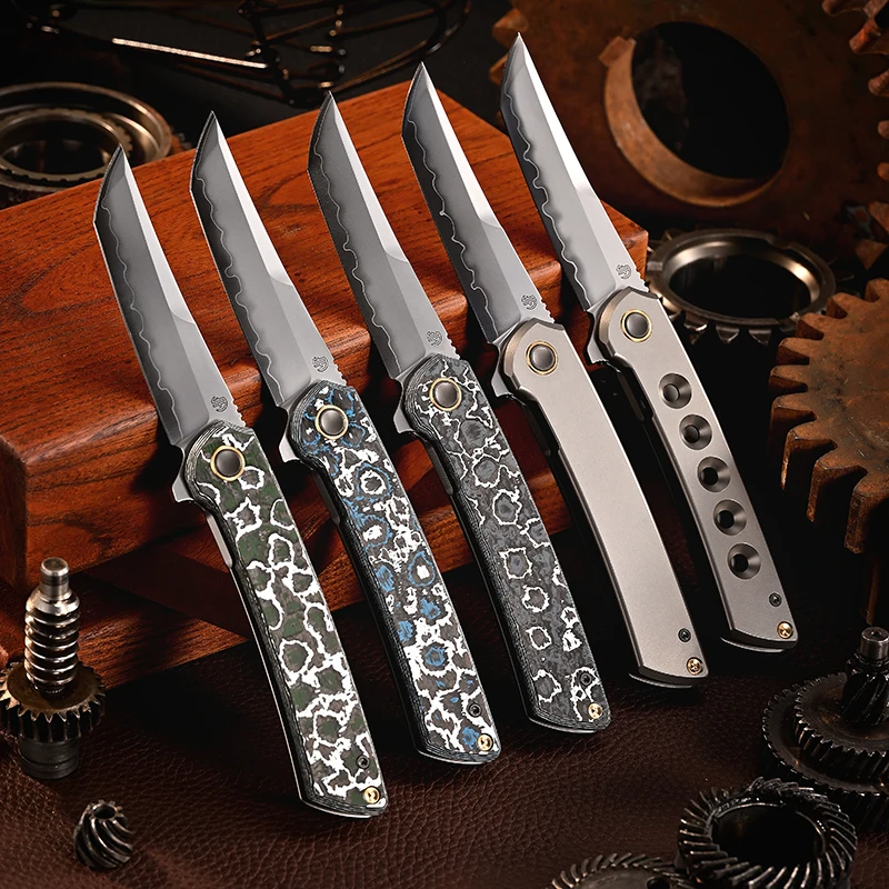 

Beishan Wuzhi Echo ZeroUnparalleled Folding Knife Titanium Alloy Handle SLD Maigc Steel Fish Fin Quick Opening Folding Knife