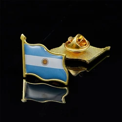 Spilla con spilla da bandiera Argentina spilla da bavero con distintivo nazionale in metallo e accessori per borse da viaggio