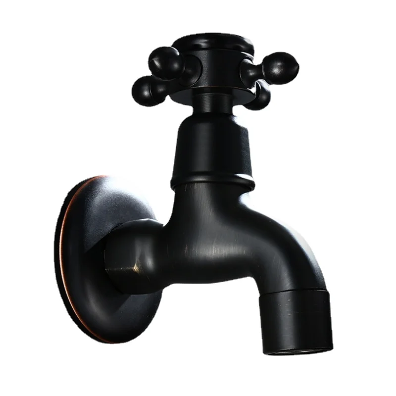 

Outdoor Garden Faucet Washing Machine Faucet Brass Rustic Black Exterior Faucet