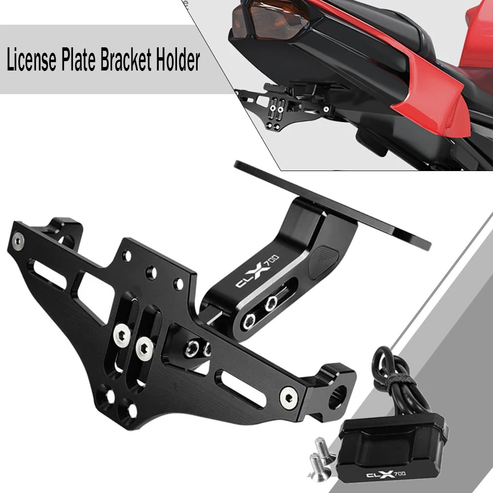 

2022 2023 CNC Motorcycle License Plate Bracket Licence Registration Holder For CFMOTO CLX CL-X 700 CLX700 CL-X700 700CL-X 2021