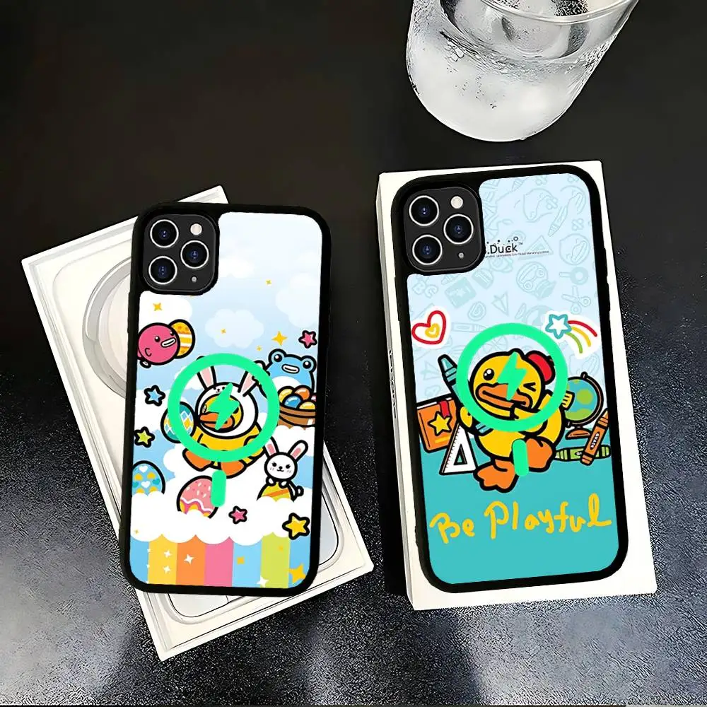 

Yellow Duck Brand B.D-DUCK For Magsafe Magnetic Wireless Phone Case For IPhone 11 12 13 14 15 16 17 Pro Max Plus Cover