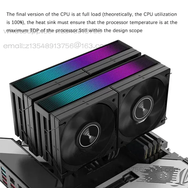 CPU Radiator 15K Dual Tower 10CM4 Fan Does Not Block Memory 6 Heat Pipe PWM Air Cooling Heat Dissipation
