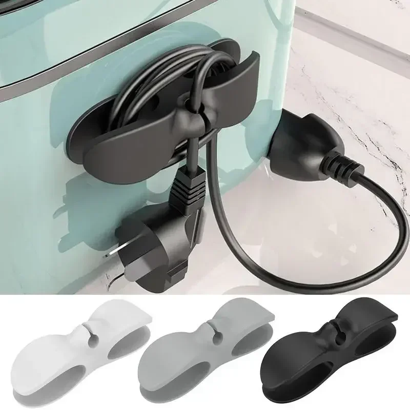 No Trace Plug Cord Winder Power Cable Organizer Household Wire Management Fixer For Kitchen Storage Tool