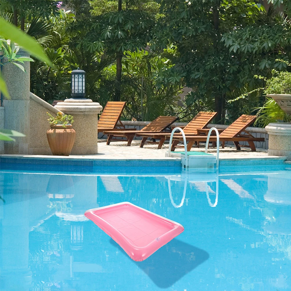 

2pcs Inflatable Storage Pad PVC Floating Tray Swimming Pool Drink Holder Supplies Large Capacity Cooler