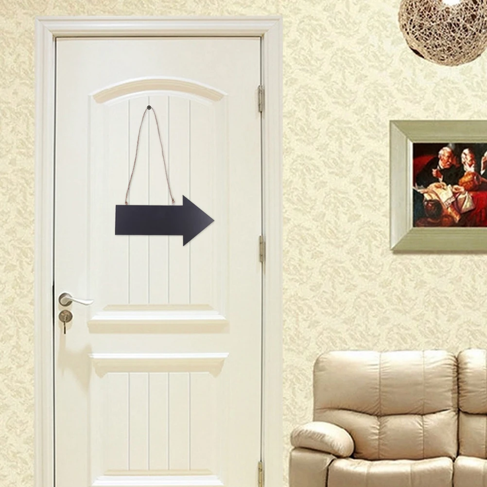 2 Pcs Wooden Message Board Twine Hanging Chalkboard Plaque Blackboard Sign Bamboo