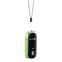 X11A 20 Million Negative Ion Purifier Personal Wearable Mini Portable 24H Working Collar Clip Hanging Neck Air Purifier Green