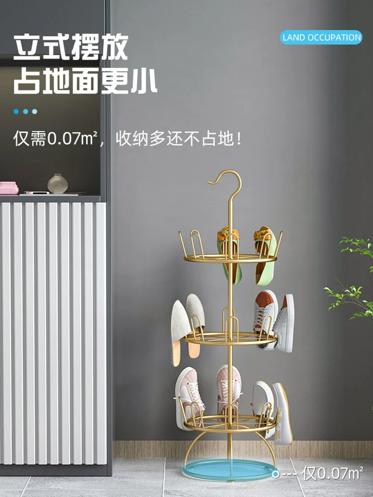 Outdoor simple outdoor balcony household iron shoe drying rack floor-standing shoe drying device creative assembly drying rack