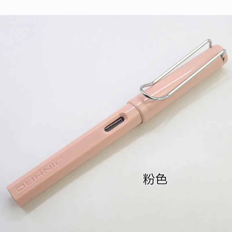 JINHAO 619 قلم حبر معكرون بلاستيكي ملون لطلاب المدارس الابتدائية والثانوية ممارسة قلم الخط