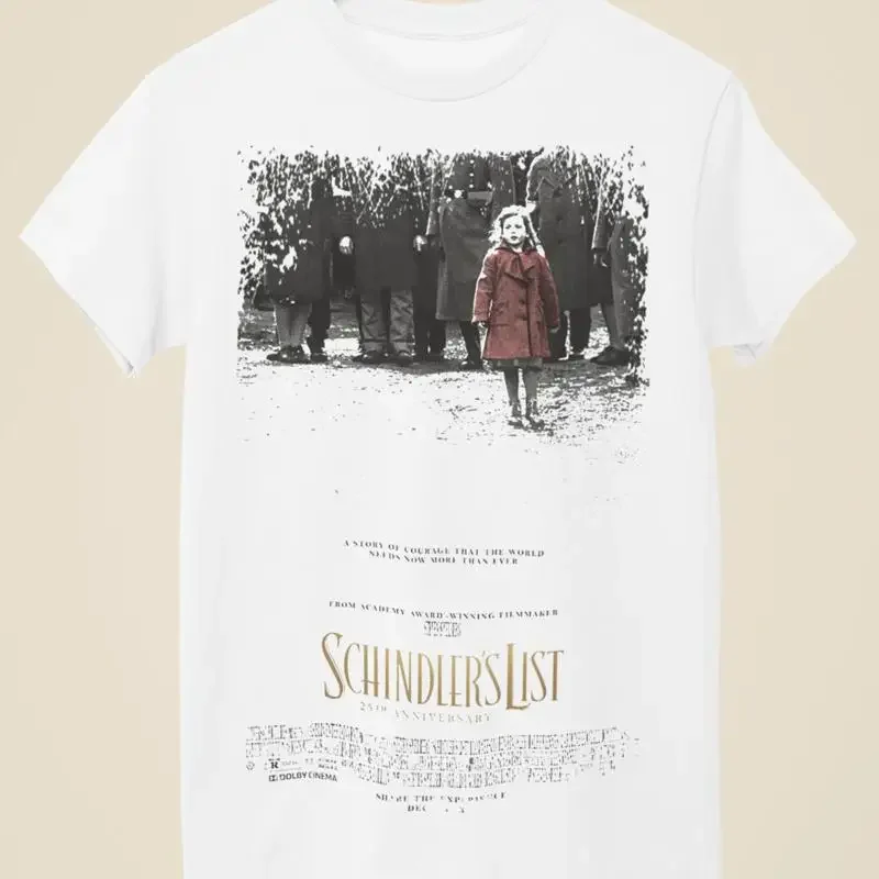 Schindlers List Movie Poster Inspired Unisex White T Shirt