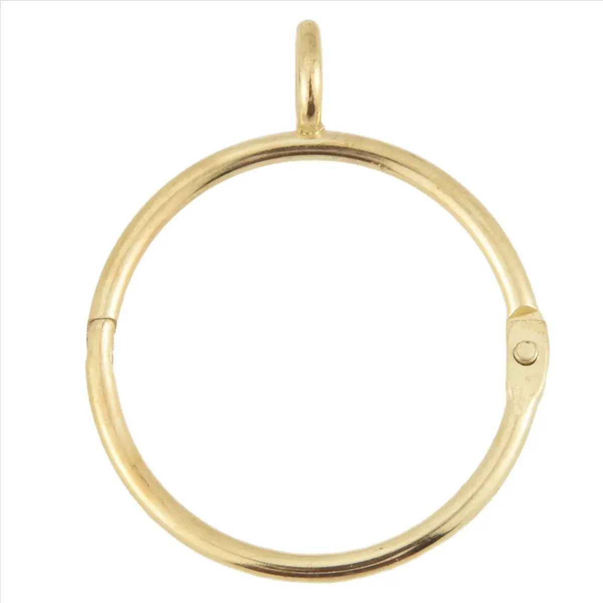 Doings 30 Pcs Openable Gold Curtain Rings Open and Close Metal Rustproof Drapery Loops with Eyelet for Hook Pins (1.5 Inch)