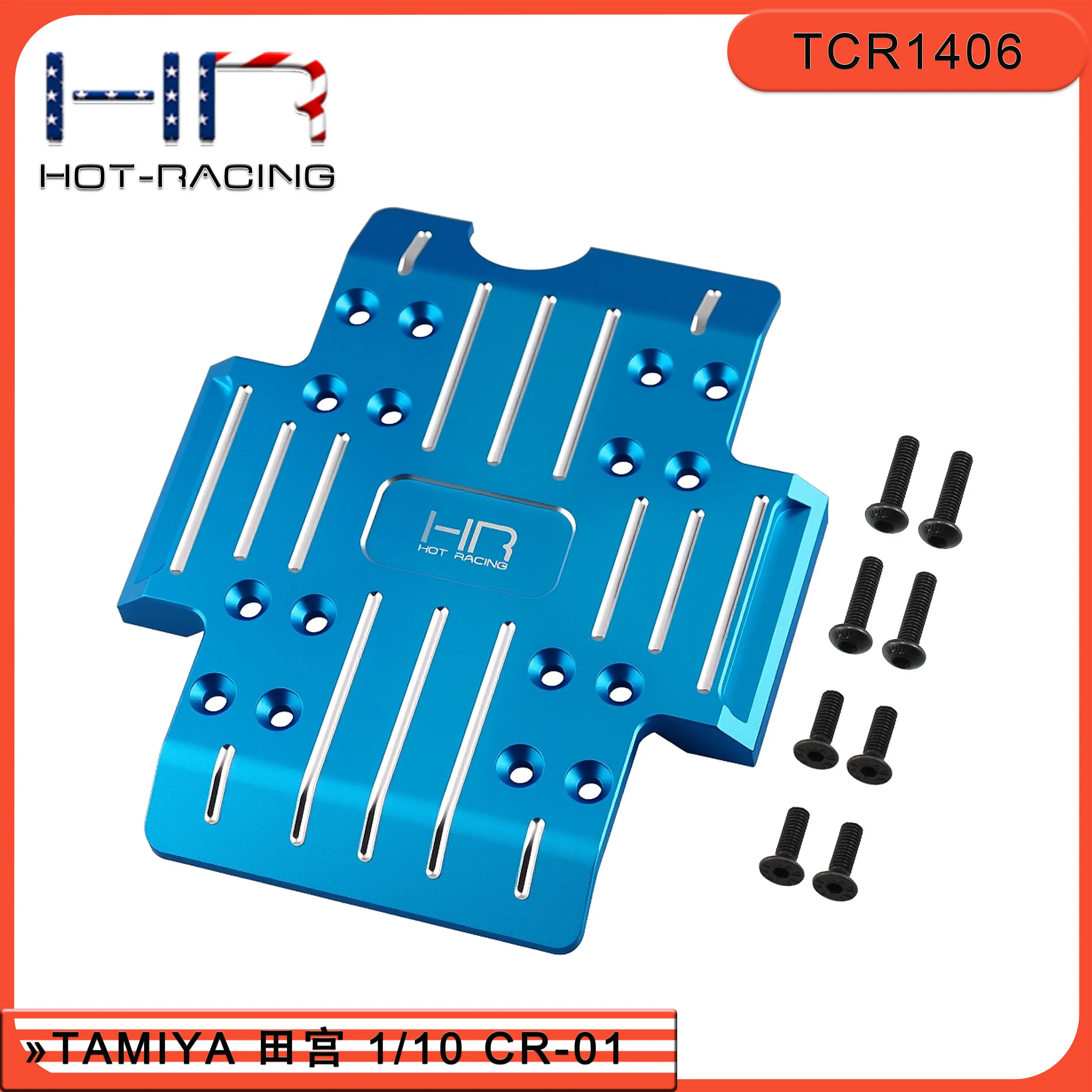 Plateau de châssis en aluminium HOT RACING pour Tamiya CR-01 1/10 Crawler TCR1406