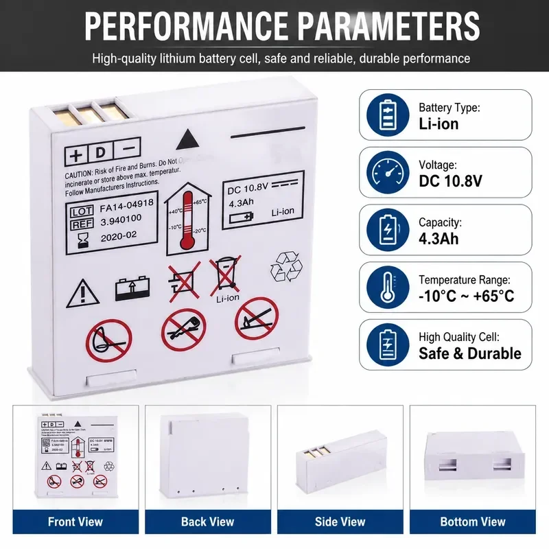 [New] Battery for Schiller Defigard 5000 Argus PRO LifeCare 2 3.940100 AED Defibrillator Rechargeable