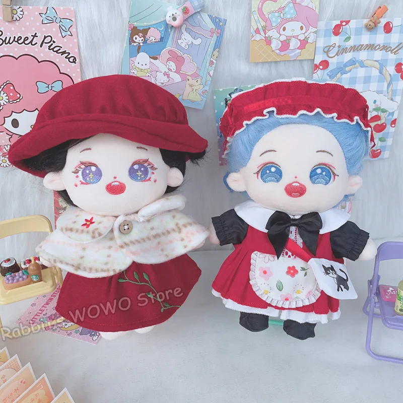 Doll Clothes for 20cm Idol Dolls Plush Cotton Doll\'s Accessories Hoodie Outfit for Korea Kpop EXO Dolls Fans Gift DIY Toys