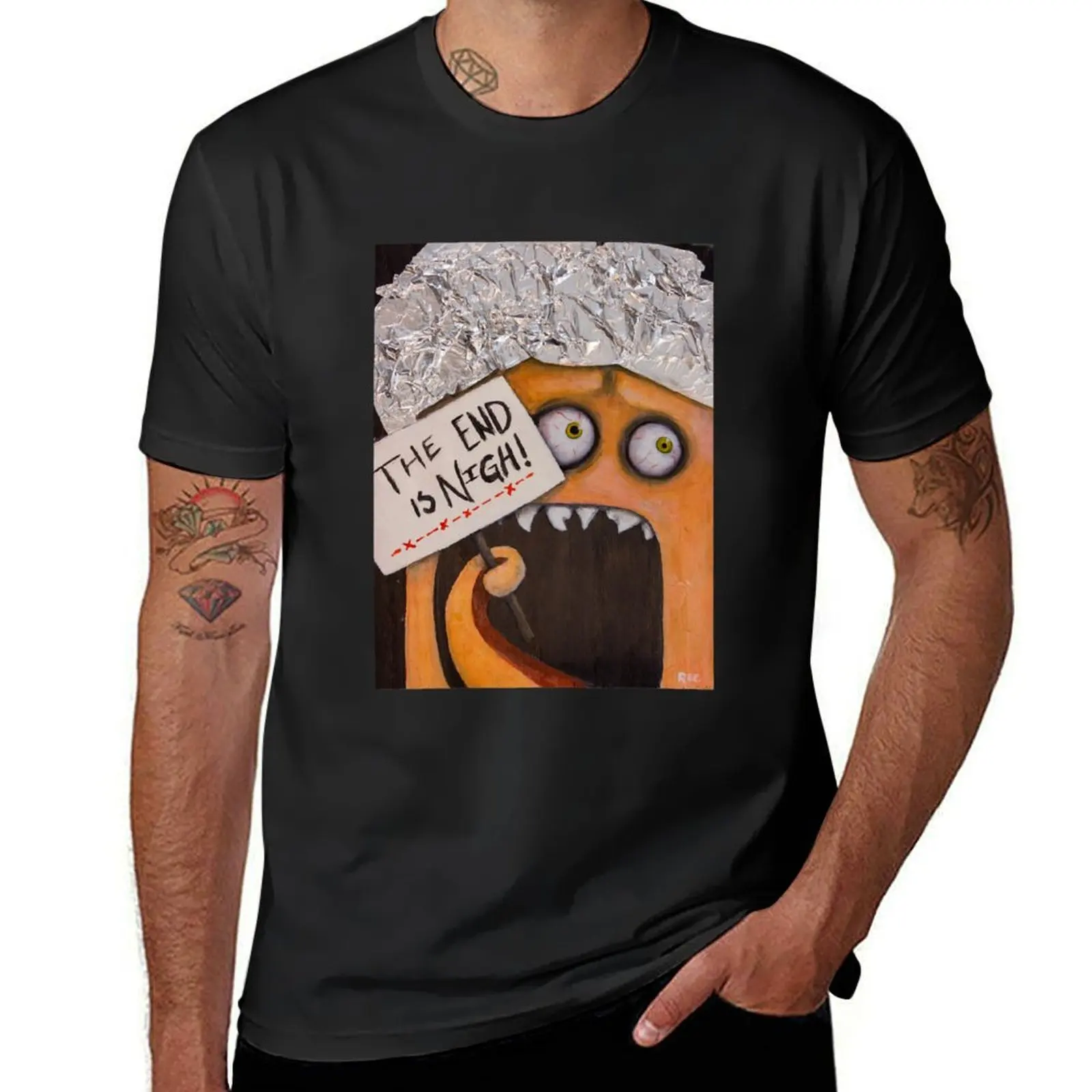 Day Gift The End Is Nigh Long Christmas T-Shirt kawaii clothes tees summer top Short sleeve tee mens t shirt