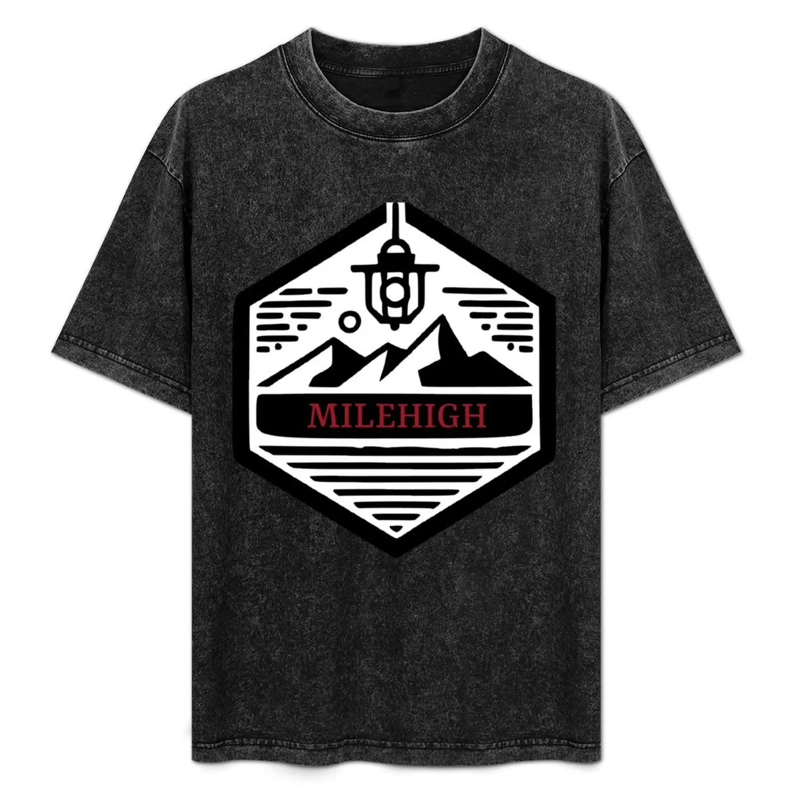 

Milehigh Minimalistic Logo Solid White Background T-Shirt Basic All Season Solid T-Shirt