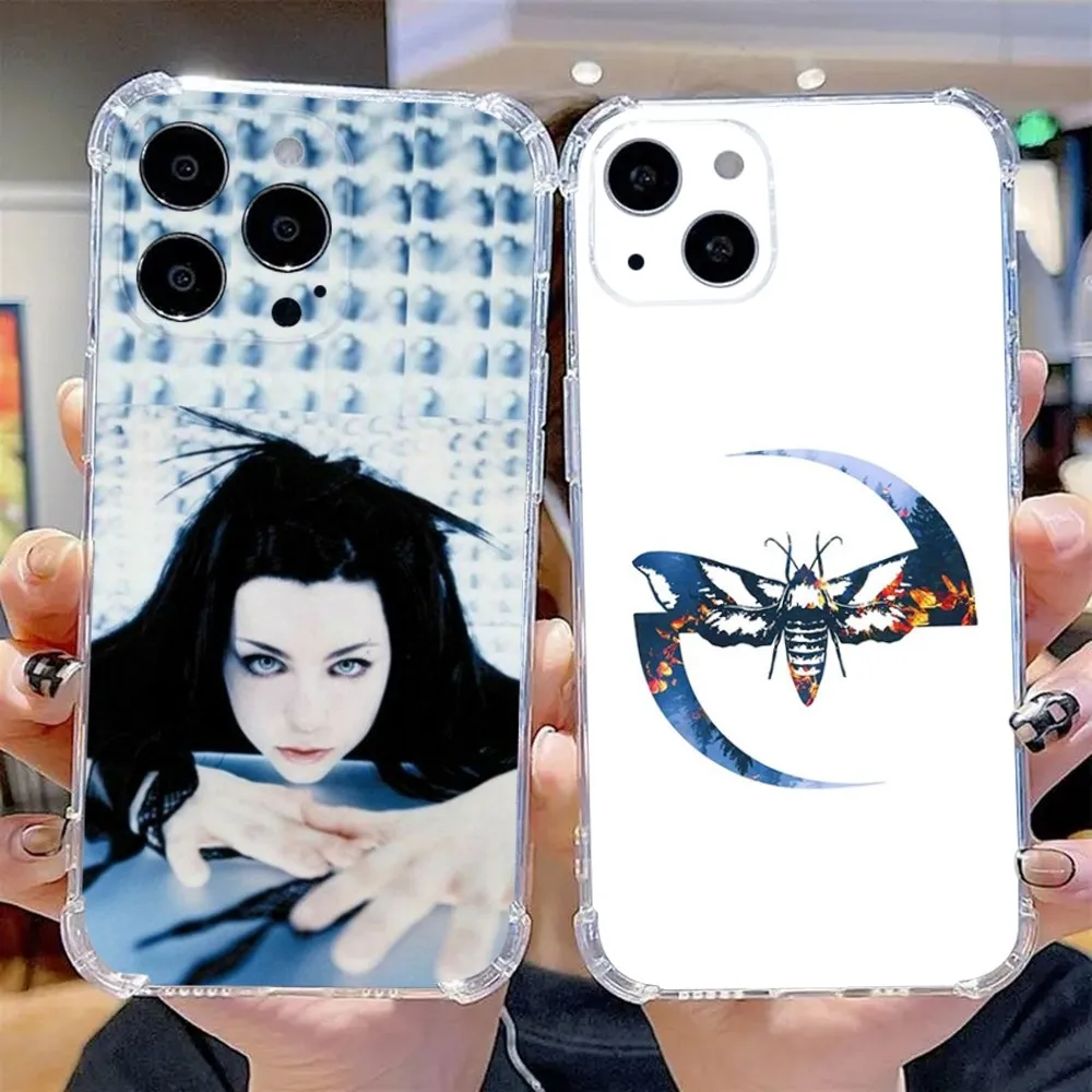 Amy Lee Evanescence Phone Case For iPhone 15,14,13,12,11 Plus,Pro,Max,XR,XS,X,7,8 Plus,SE,Mini Transparent Silicone Soft