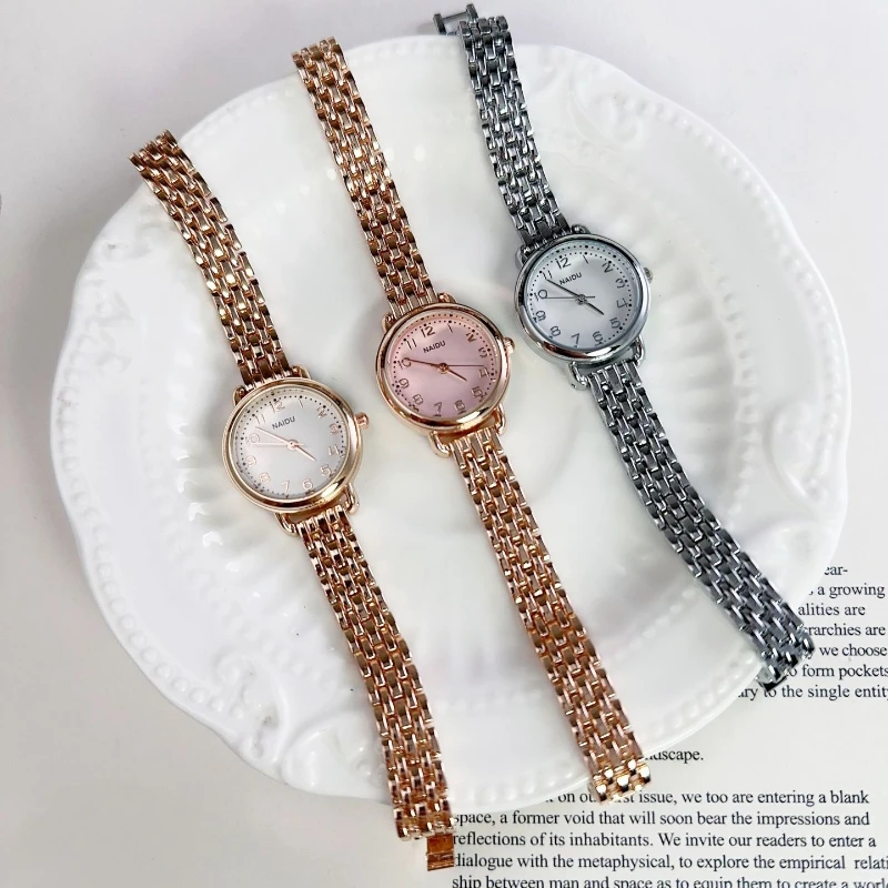 

Роскошные женские брендовые часы из розового золота с простым цифровым дизайном, модные женские кварцевые часы со стальным ремешком Montre Femme Reloj Mujer