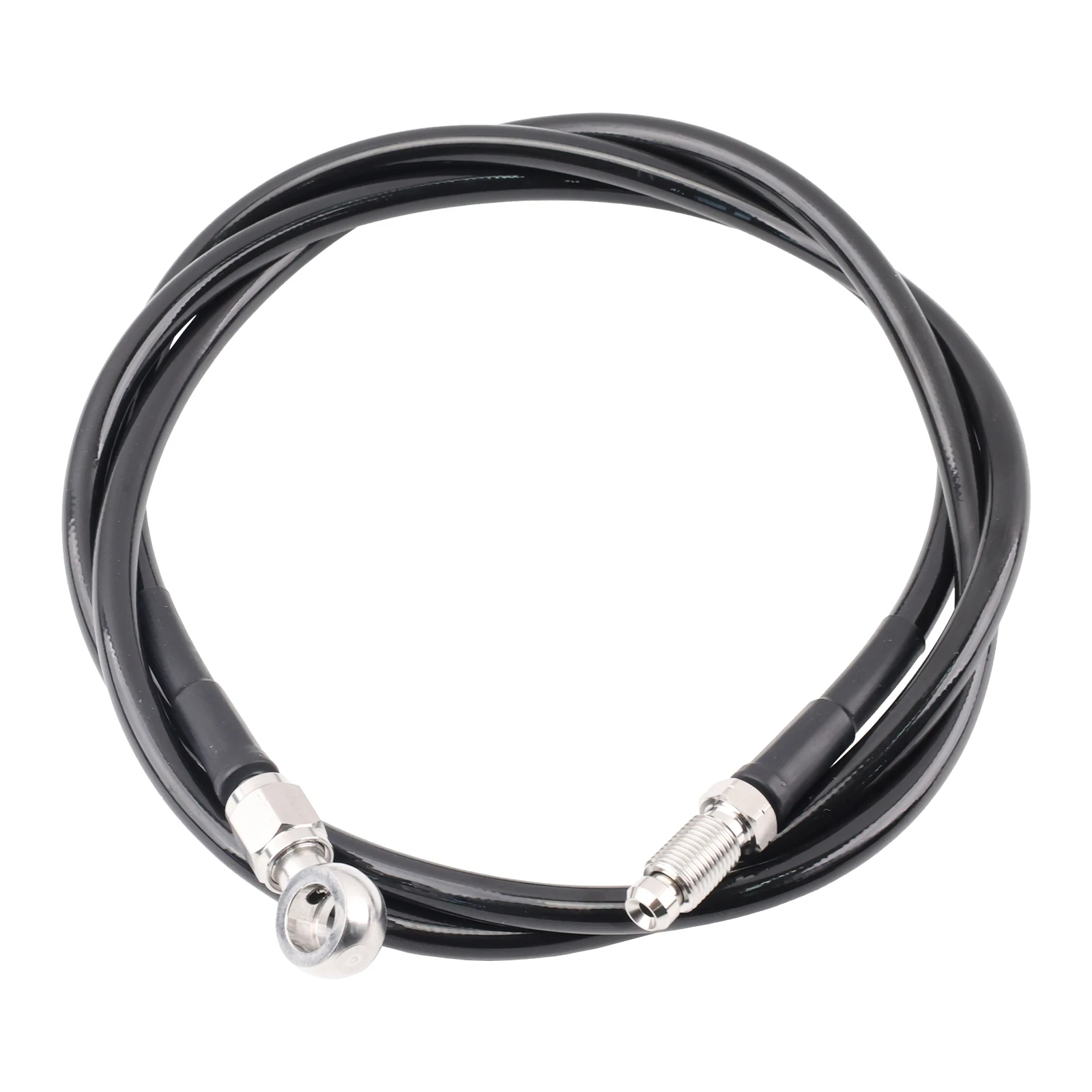 Stainless Steel Braided Clutch Line Damper Delete Black For 1989-1998 Nissan 240SX S13 S14 LHD Auto To Manual Conversion