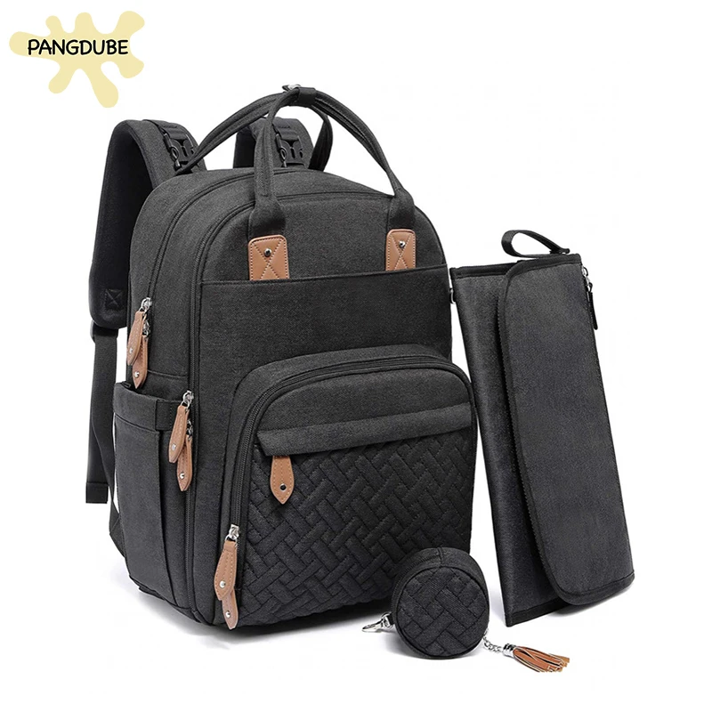 PANGDUBE 3pcs/set Large-capacity Daddy Bag Multifunctional Mommy Father Backpack Waterproof Maternity bag for baby Diaper Bag