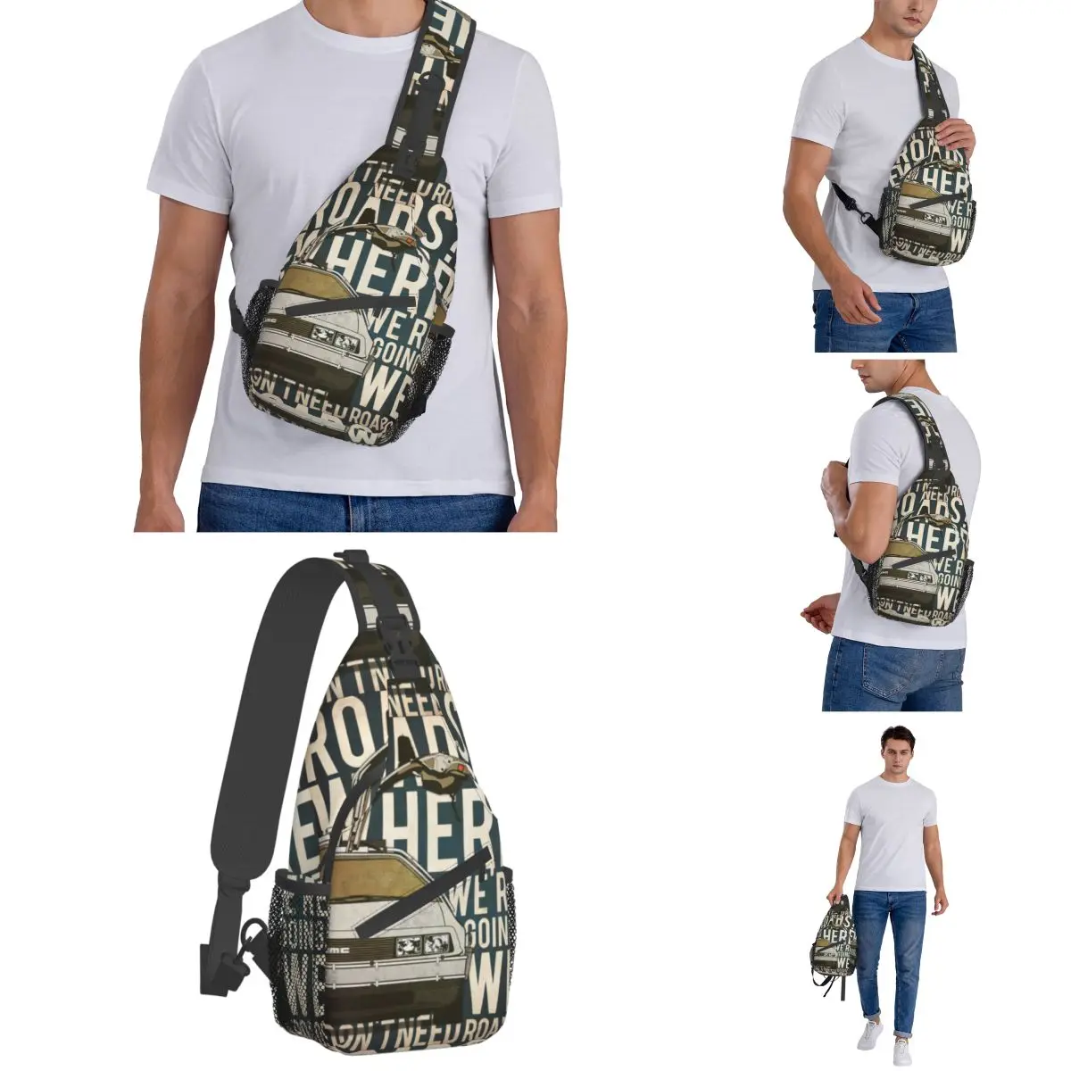 Terug Naar De Toekomstige Sling Bag Borst Crossbody Schouderslinger Rugzak Reizen Wandelen Daypacks Coole Bag