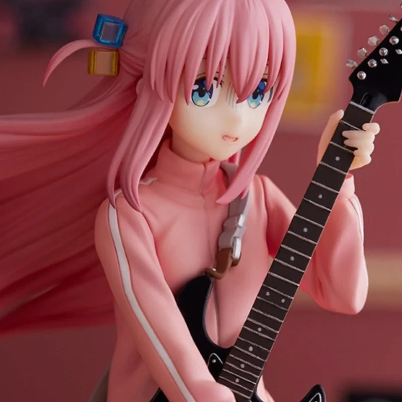 Bocchi The Rock Standing Posture Guitar Hero Model Handmade Anime Gk Music Guitar Girl Model Kolekcjonerska ozdoba na biurko Prezent