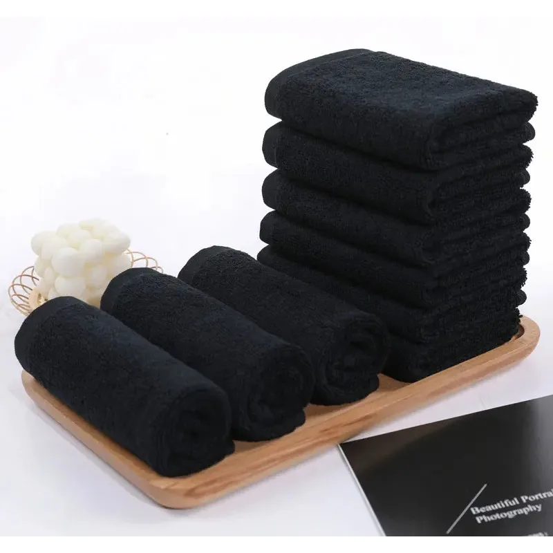 

Premium Microfiber Salon Towels Black Absorbent for Hair Stylist Bleach Proof Hair Towel Home Hotel Beauty Salon Cleaning Towel