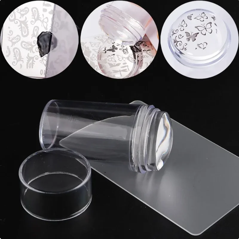 스크레이퍼가있는 투명 네일 스탬퍼 프랑스 손톱 용 2p - Nail Art Stamping Kit 리뷰 및 가격