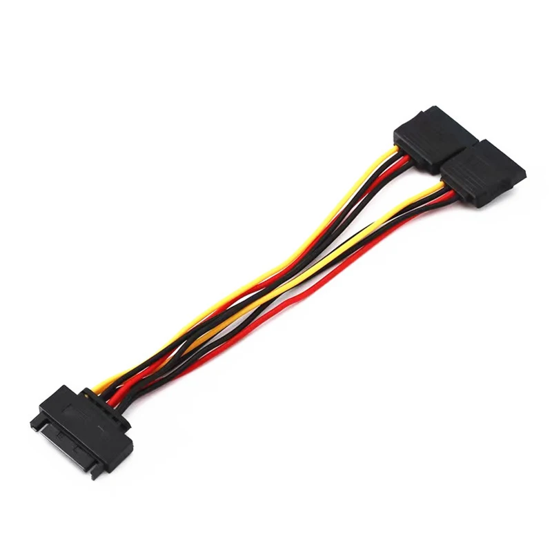 

1PCS 15pin Sata Male To 2 Female 15pin Power Hard Disk Splitter High Quality Connector Power Cord Suitable For Hard Disk