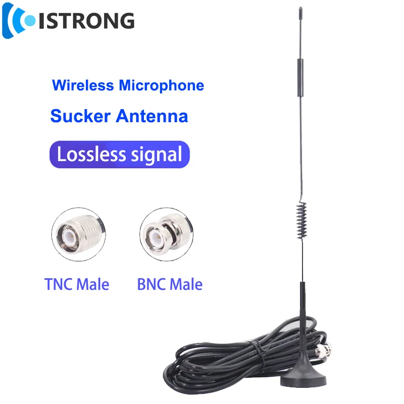 

15dBi Wireless Microphone Sucker Antenna Lossless Signal Booster 500-900MHz Full Band Long Range Power Amplifier TNC BNC Male