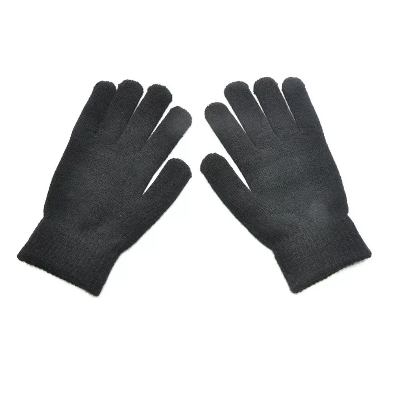 Damen-Vollfinger-Handschuhe, Winter-Damen-Strickhandschuhe, Fäustlinge, einfarbig, für tägliches Sporttraining, Laufen