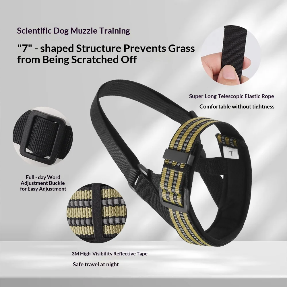 Dog Muzzle Anti-Bite and Anti-Breakout Pet Muzzle Adjustable Dog Mask Dog Muzzle Pet Accessories Dog Stuff