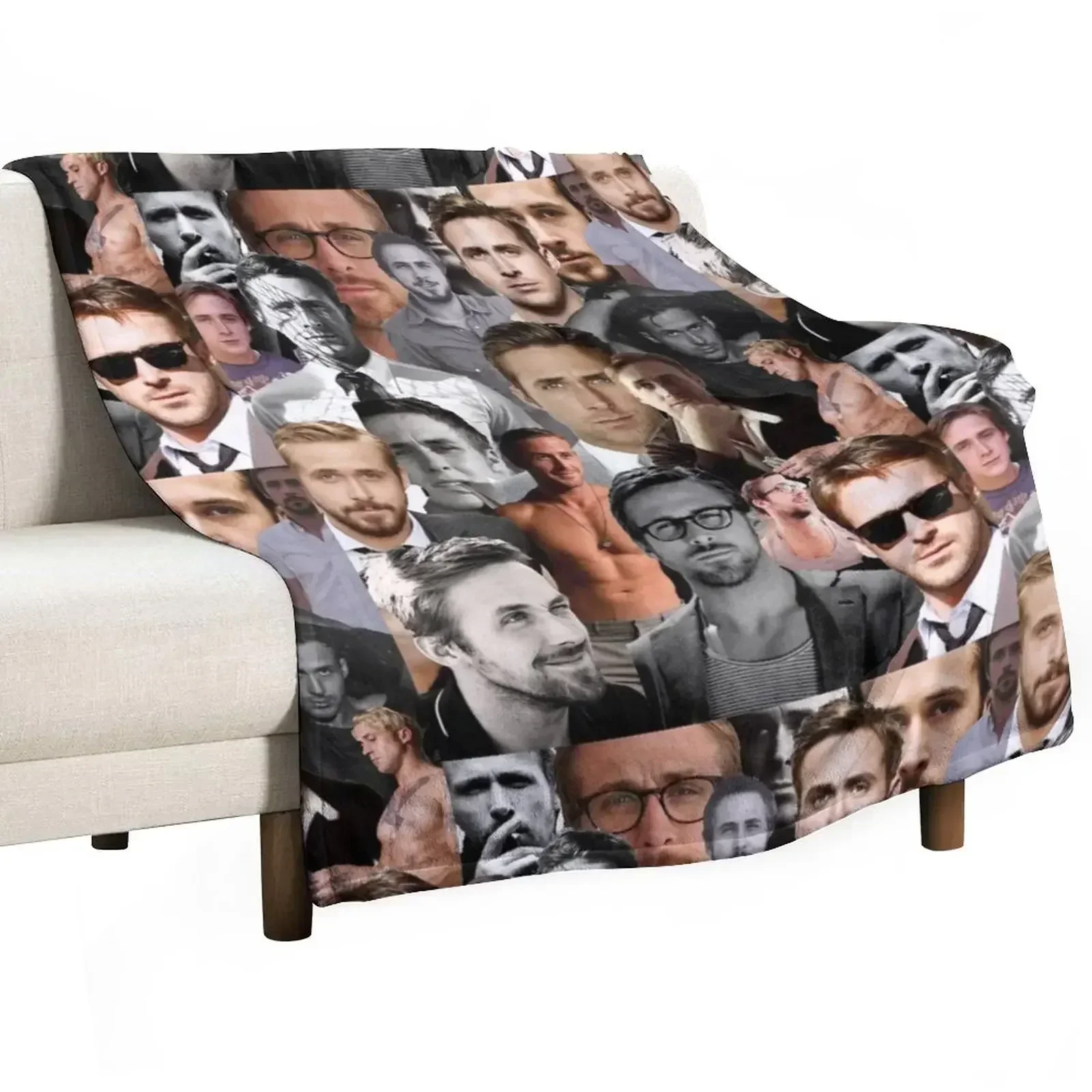 

Ryan Gosling Collage Throw Blanket Comforter Decorative Sofas Blankets