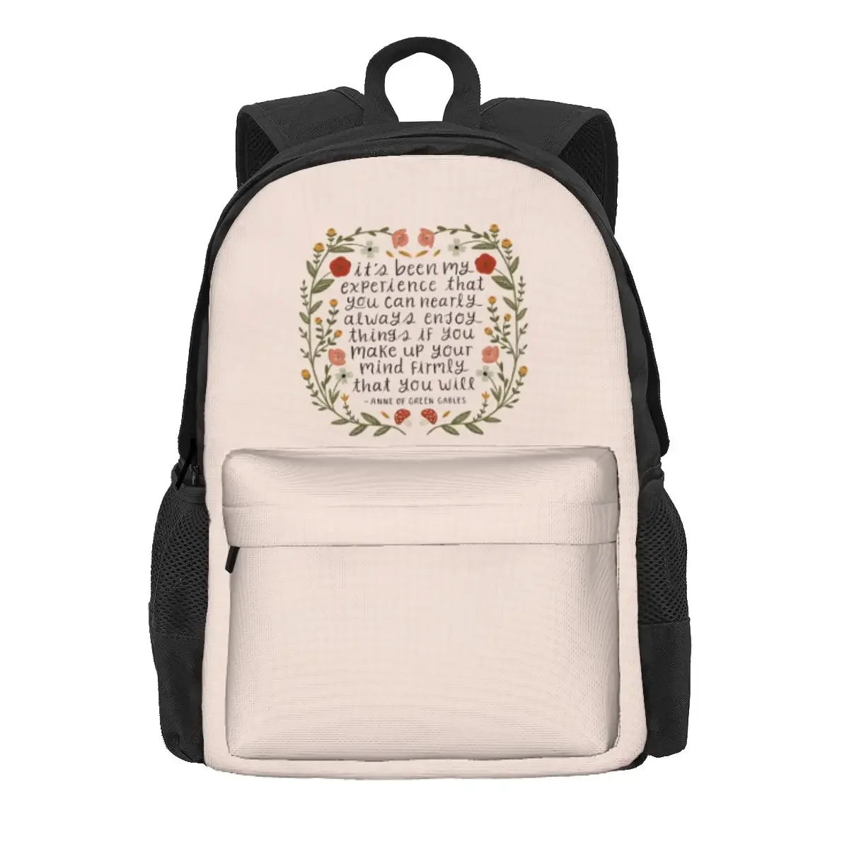 Anne Of Green Gables Enjoy Things Quote Backpack Daypack Large Capacity Children BookBag School Bag Shoulder Bags for Men Women