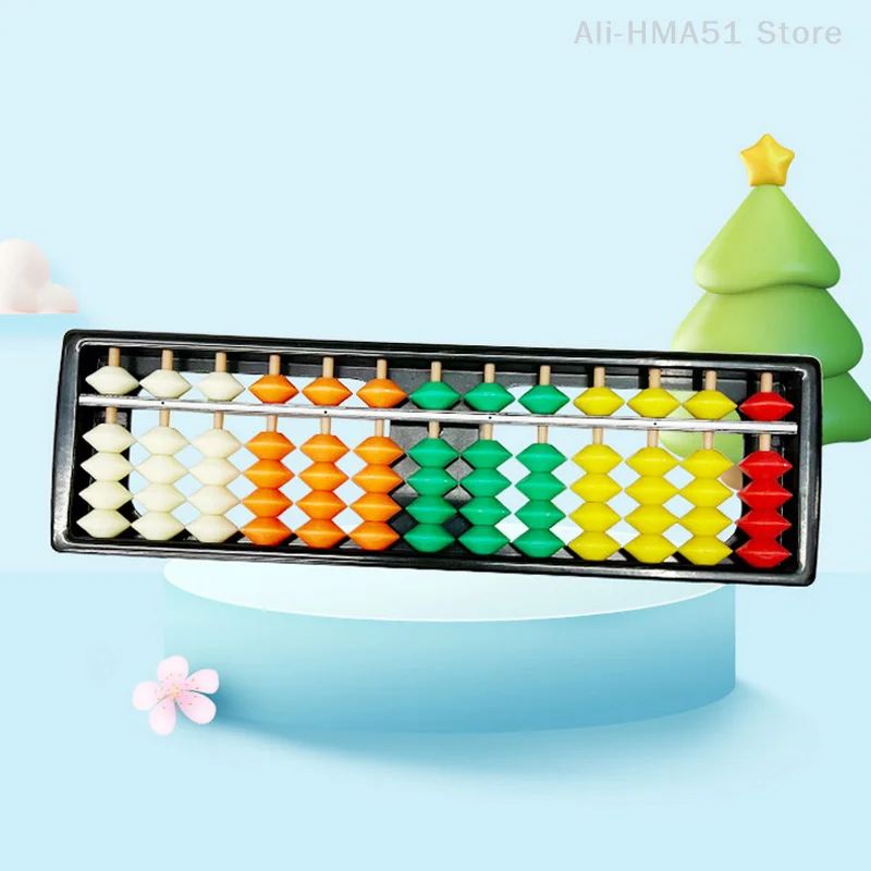 13 Digit Rods Standard Abacus Children's Plastic Abacus Soroban Calculator Counting Tool Mathematics Beginners Caculating Toy
