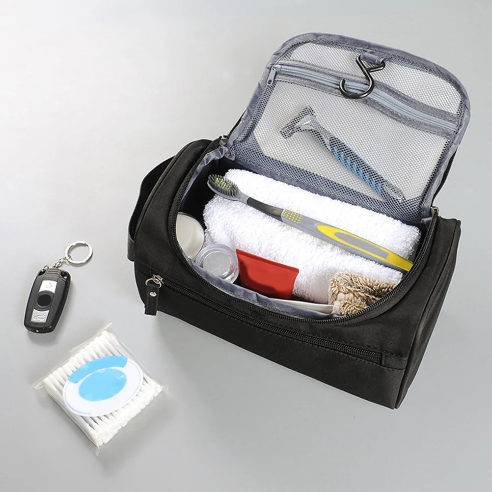 

Waterproof Makeup Bag Large Capacity Portable Hanging Organizer Travel Toiletry Storage Bag For Women Men Black