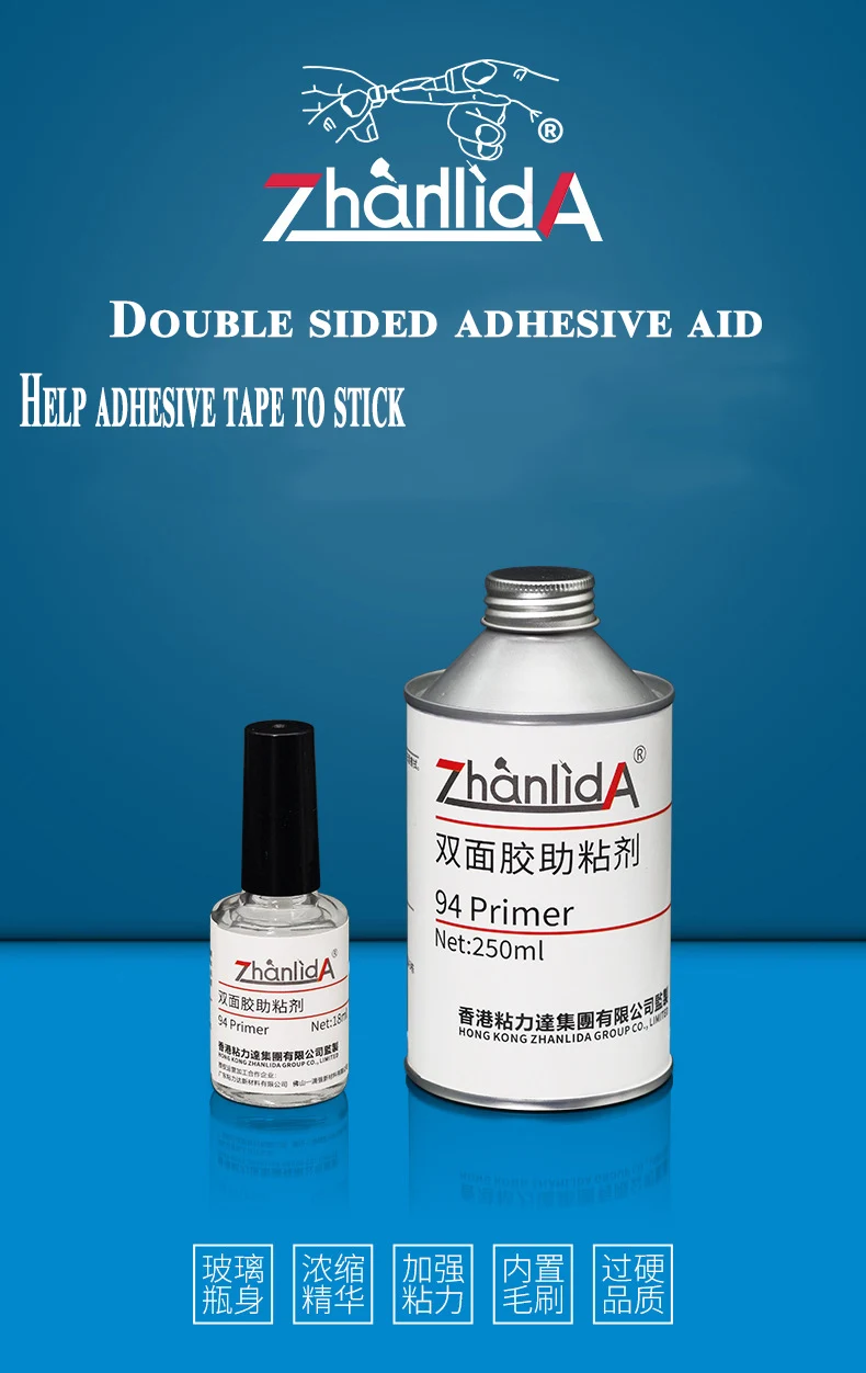 Zhanlida 18ML 250ML High Strength Adhesion Promoter Auxiliary Double-sided Tape Fixation Adhesive Tape Adhesives