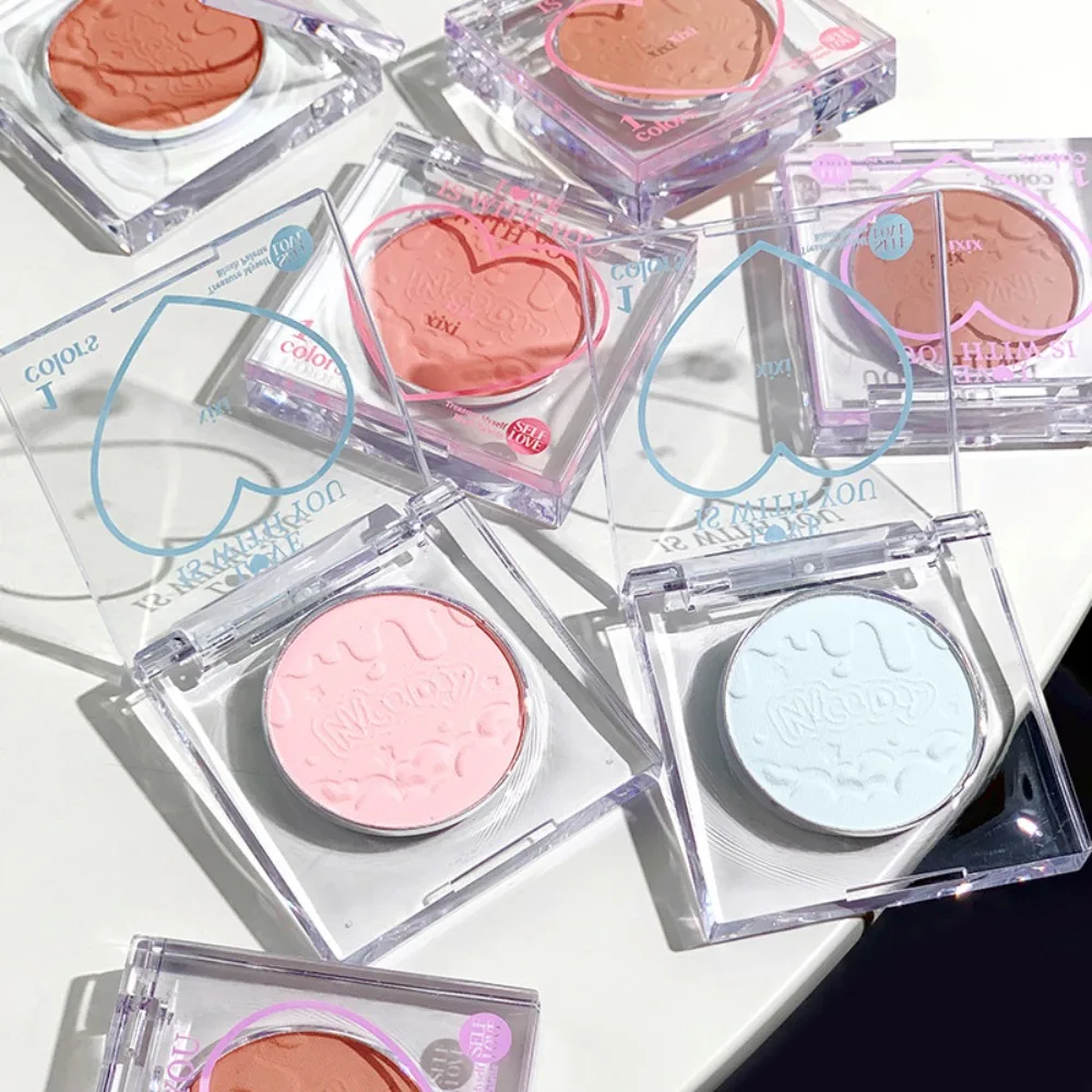 Nouveau Coeur visage fard à joues brillant éclaircir Contour Rouge mat facile à mélanger maquillage Blush Palette