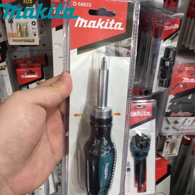 Makita D-58833 Ratchet Screwdriver Magnetic Semi-Automatic Positive Negative Ratchet Non-Slip Screwdriver MAKITA Hand Tools