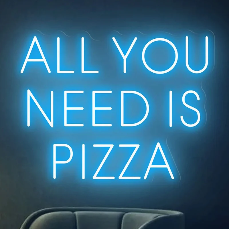 All You Need is Pizza Neon Sign Pizza Led Signs Restaurant Wall Kitchen Decor Neon Food Shop Dining Room Decoration Neon Lights