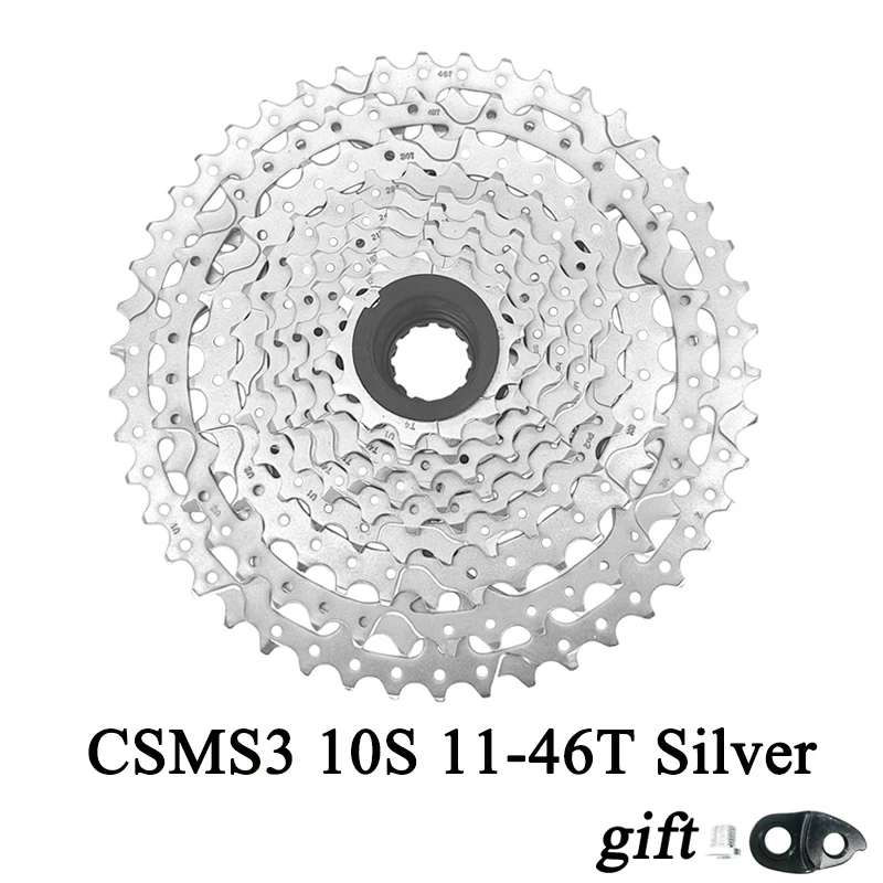 Sunrace 10S Speed CSMS3 Cassette Sprocket for Mountain Bike 11-40/46T Freewheel 10V HG Flywheel for Shimano Sram Bicycle Parts