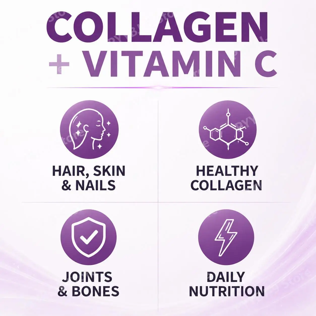 BushAid Collagen Powder with Vitamin C and Hydrolyzed Fish Collagen, Mix Berries, No Artificial Flavors, Easy Mix, 30 Servings