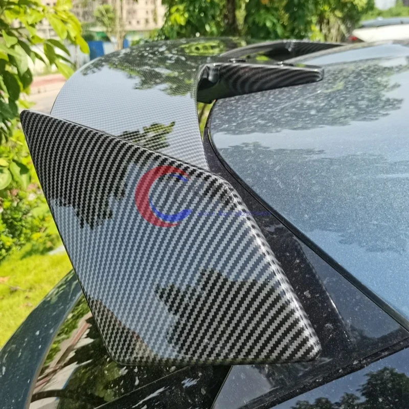 For 2017-2024 RANGE ROVER VELAR Evoque Rear Roof Spoiler Wings Tail Lip ABS Plastic Black Carbon Look Car Body Kit Accessories