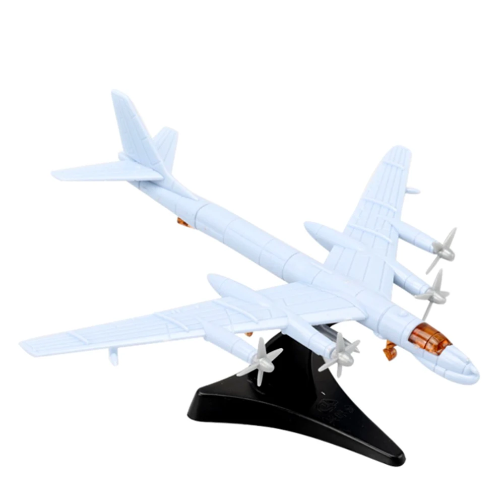 Mini Puzzle Building Toys Russia TU-95 Bomber TY-95 Airplane Assembly Plastic Model Puzzle Building Figure for Military Fans